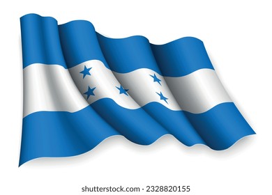 Realistische Wellenflagge in Honduras