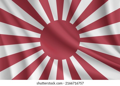 Realistic Waving Flag Imperial Japanese Army Stock Vector (Royalty Free ...