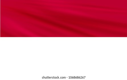 Realistic waving flag of the INDONESIA,Fabric textured flowing flag,vector EPS10