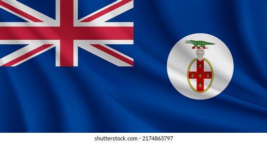 Bandera ondulante realista del fondo vectorial de Jamaica (1875-1906).