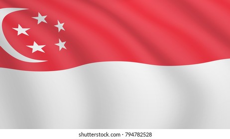 Singapore National Flag Stock Illustration 5419768 | Shutterstock