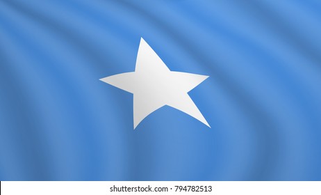 Realistic Waving Flag Somalia Current National Stock Vector (Royalty ...