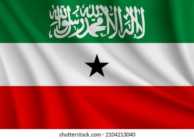 Realistic waving flag of Somaliland vector background.