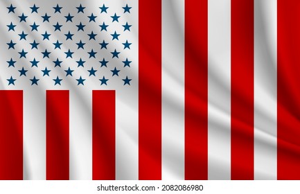 Realistic waving flag of USA Civil Peace vector background.