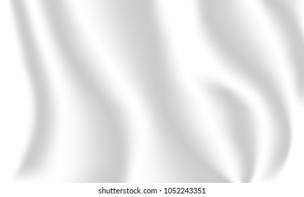Realistic waving white flag. Flag of truce and surrender. 3d shaded white flag texture.