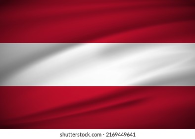 Realistic Wavy Austria flag background vector. Austria Independence Day Vector Illustration.