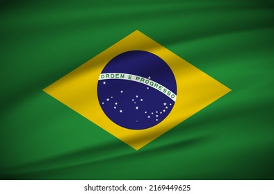 Brazil Flag Button On White Stock Vector (Royalty Free) 115073137