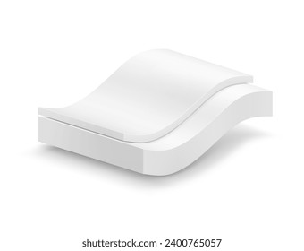 Realistic wavy two-layer material. Great for presenting the structure and composition of materials, fabrics. Vector illustration isolated on white background. EPS10.
