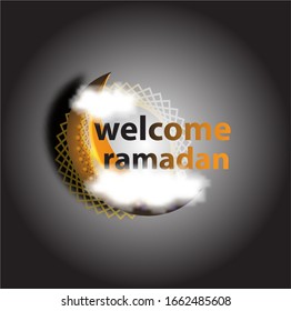 Realistic Welcome Ramadan vector eps 10.