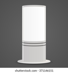 Realistic white 3d citylight. Ad lightbox. Mock Up Template For Your Design. Vector illustration