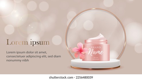 Realistic white 3D cylinder pedestal podium. the scene for the products stage showcase, and promotion display. Vector geometric forms in shadow. Abstract clean studio room design.