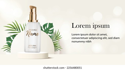 Realistic white 3D cylinder pedestal podium. the scene for the products stage showcase, and promotion display. Vector geometric forms in shadow. Abstract clean studio room design.