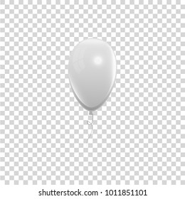 Realistic white balloon