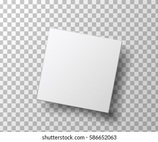 Realistic White  blank Package Cardboard Box isolated.  For Software, Electronic device, other products, for your design, logo.  Vector illustration template.