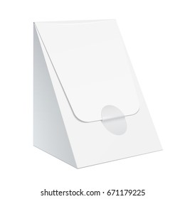 Realistic White Blank template Packing Coffee, Sweets and other products. Template For Mock up Your Design. vector illustration.