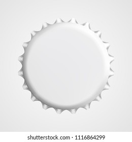 Realistic white bottle cap. Vector illustration eps10