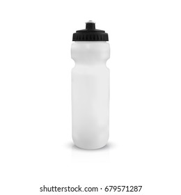 realistic white bottle isolation on white background. vector illustration