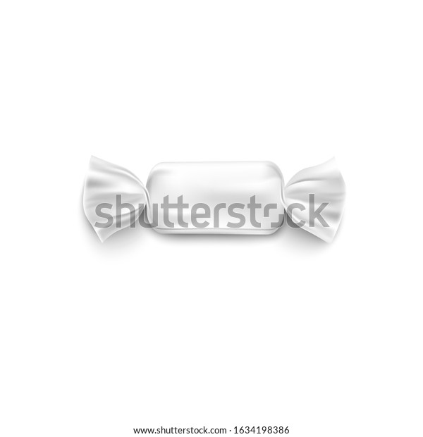 Download Realistic White Candy Wrapper Mockup Rectangle Stock Vector Royalty Free 1634198386