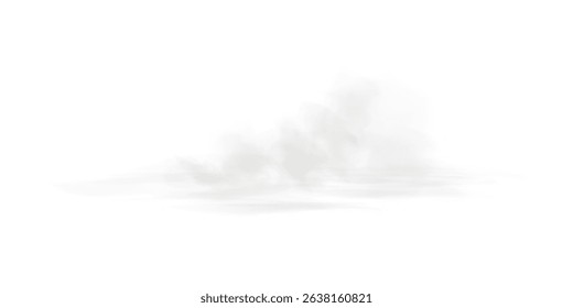 Realistic White Cloud Cutout with Soft Edges and Transparent Background for Weather, Sky, or Dreamy Visual Design 