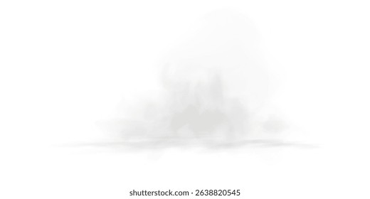 Realistic White Cloud Cutout with Soft Edges and Transparent Background for Weather, Sky, or Dreamy Visual Design 