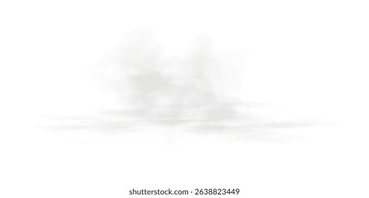 Realistic White Cloud Cutout with Soft Edges and Transparent Background for Weather, Sky, or Dreamy Visual Design 