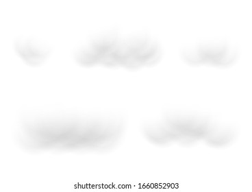 Realistic white cloud vectors isolated on white background, Fluffy cubes like white cotton wool ep24