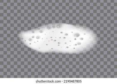 Realistic white cold beer foam with bubbles, flowing down a glass goblet.Stream of soap solution.Background for design oktoberfest flyers, restaurants, bar.