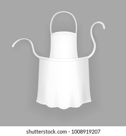 Realistic white cooking apron Vector illustration