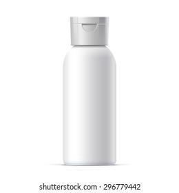 Realistic White Cosmetics bottle. Vector illustration