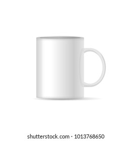 Realistic white cup 