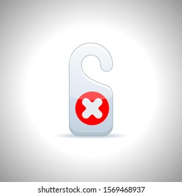 realistic white distrub symbol, vector design.