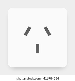 realistic white electrical outlet power socket 
