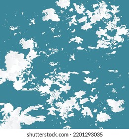 Nubes esponjosas blancas realistas en el podio del producto con círculo de neón sobre fondo azul. Fondo del cielo en la nube para tu diseño.