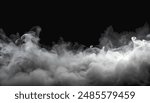 Realistic white fog or smoke on a black background. Vector illustration