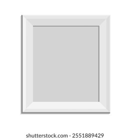 Quadro branco realista. Um modelo para o design gráfico de seus trabalhos publicitários, folhetos, banners e apresentações da sua empresa. Isolado em um fundo branco. Ilustração vetorial.