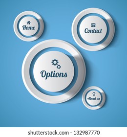 Realistic white geometrical background