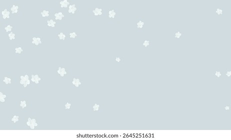 Realistisch weißes Hortensien-Konfetti, isolierter Hintergrund. festlich-romantische Vektorgrafik