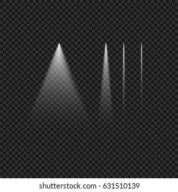 Realistic white Light Glowing Set