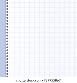 Realistic white memo stickers mockup. White squared note, notebook, copybook paper stripes stuck with push pins and clips sticky notes paper sheets templates, reminders. Vector illustration stock.