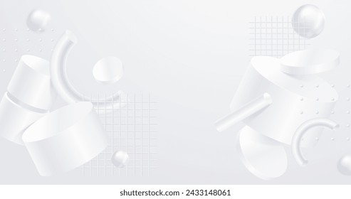 Diseño de vector de fondo monocromo blanco realista en eps 10