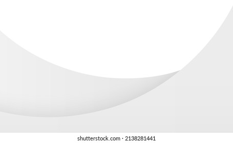 Realistic white multilevel wave curved frame 3d template decorative design vector illustration. Elegant dynamic wavy border swirl background layer section invitation greeting card mockup isolated