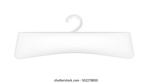 Realistic white paper packaging box with hanger