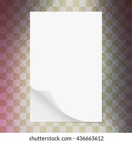 Realistic white paper. Vector illustration. EPS 10