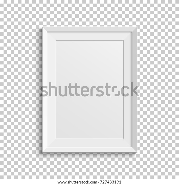 Realistic White Picture Frame Isolated On Stock Vector (Royalty Free ...