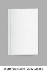 Realistic white sheet of paper. Notebook cover. Sample of blank space for your designs Vector illustration