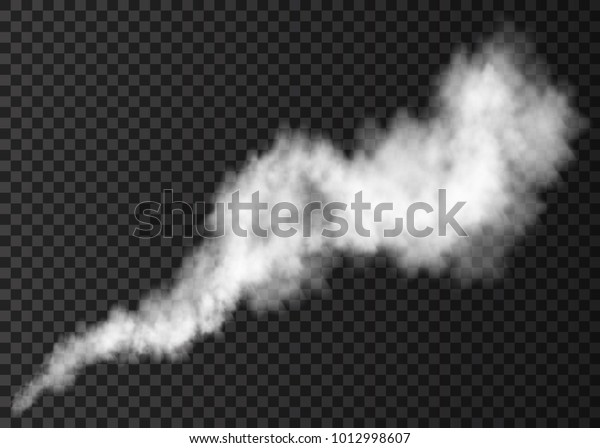透明な背景にリアルな白い煙のパフ 蒸気爆発特殊効果 ベクターファイヤフォグまたはミストテクスチャー のベクター画像素材 ロイヤリティフリー
