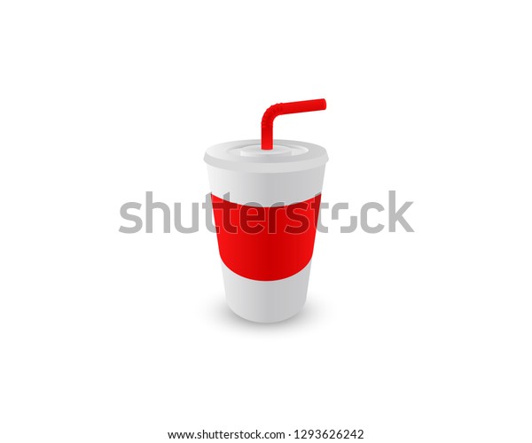 Realistic White Soft Drink Paper Cup: เวกเตอร์สต็อก (ปลอดค่าลิขสิทธิ์ ...