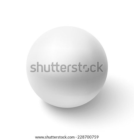 Realistic white sphere. Vector illustration