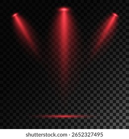 Realista White Spotlight Beam em fundo transparente