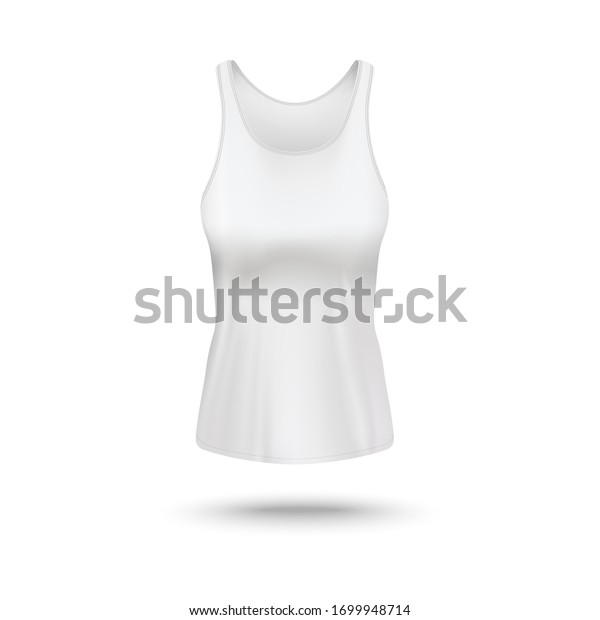 Download Realistic White Tank Top Mockup Blank Stock Vector Royalty Free 1699948714